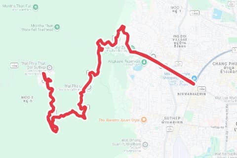 도이수텝 자전거 코스 지도 미리보기 - 26.6km, 상승고도 1,165m