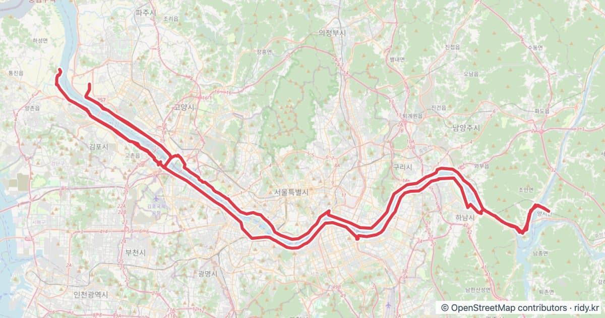 PT-193 260119한투-양수출발 자전거 코스 지도 미리보기 - 202.1km, 상승고도 695m