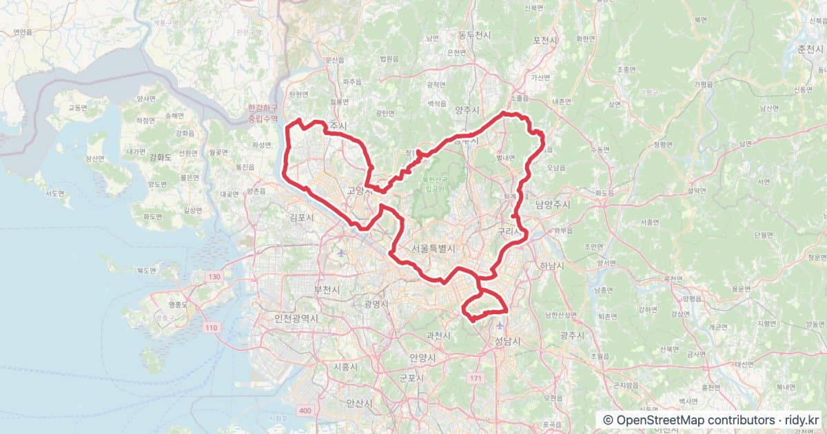 PT-149 CP2 Start 자전거 코스 지도 미리보기 - 204.1km, 상승고도 825m