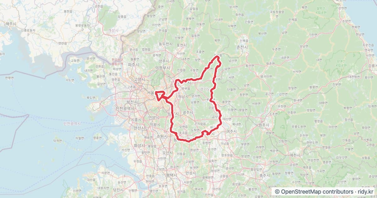 PT-161 Path of betrayer_CP1 Start 자전거 코스 지도 미리보기 - 265.8km, 상승고도 2,953m