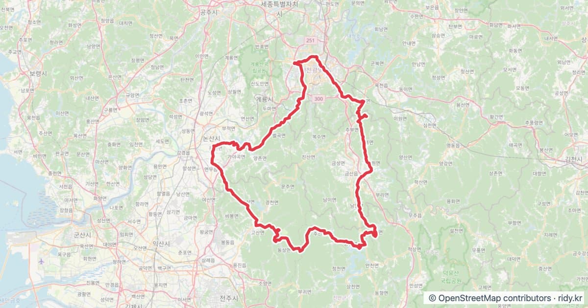 PT-66 호 호 호 자전거 코스 지도 미리보기 - 207.2km, 상승고도 1,893m
