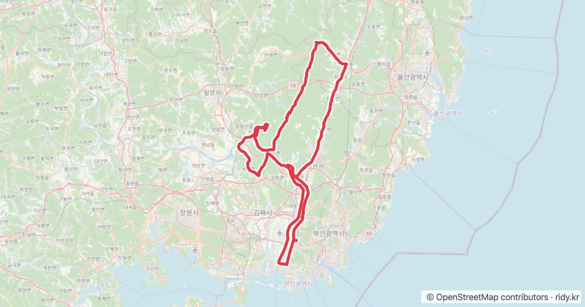 PT-70 엄청난 천태호 자전거 코스 지도 미리보기 - 200.9km, 상승고도 2,264m