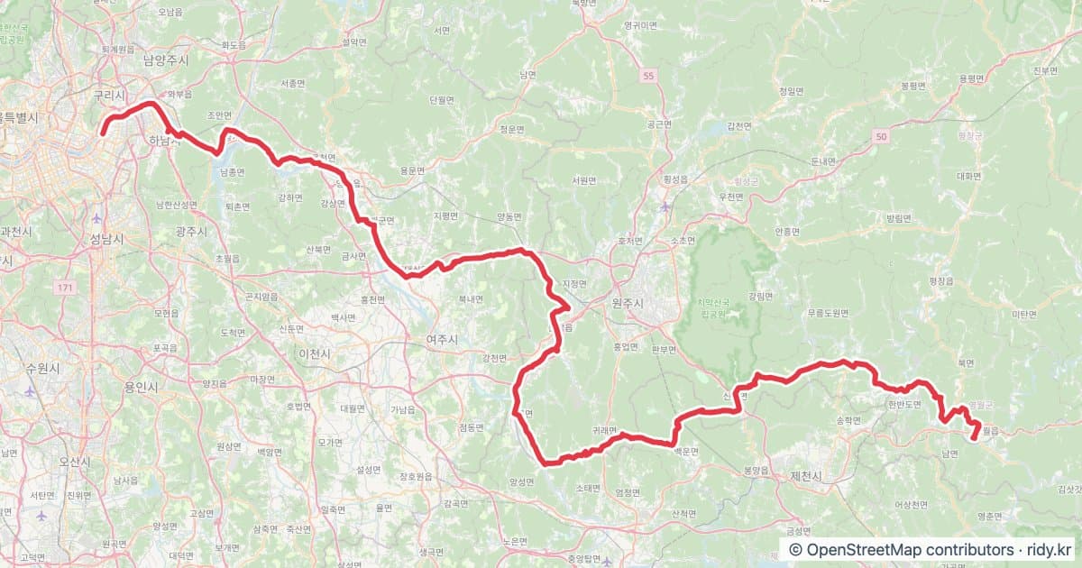 PT-108 historical map 자전거 코스 지도 미리보기 - 218.1km, 상승고도 1,996m