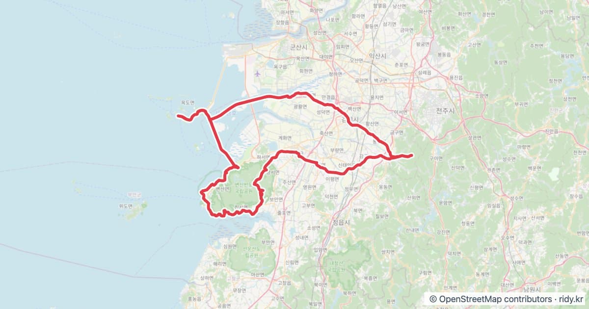 PT-153 산과 바닷길 Mountain and Sea Road 200 자전거 코스 지도 미리보기 - 200.7km, 상승고도 3,457m
