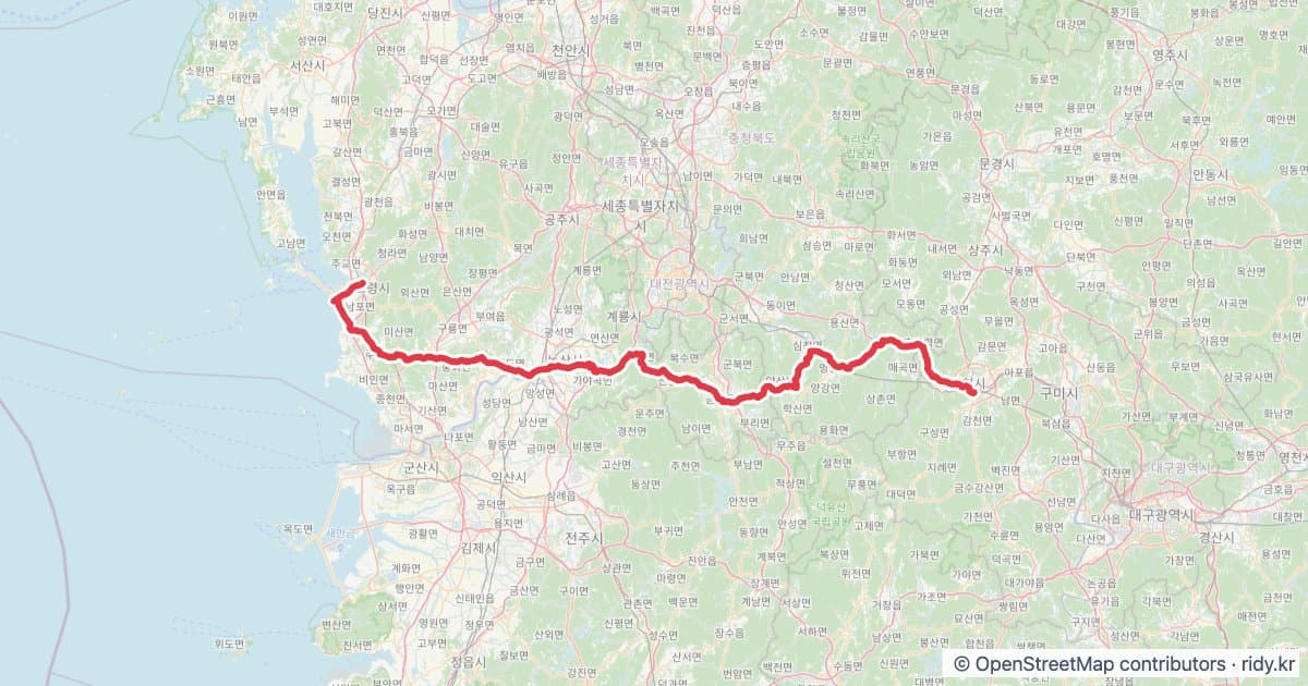 PT-172 랜도너스 퍼머넌트 자전거 코스 지도 미리보기 - 208.0km, 상승고도 4,052m