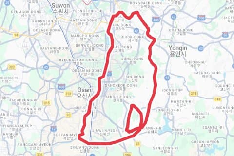 신갈_시그니처 2026 자전거 코스 지도 미리보기 - 73.4km, 상승고도 389m