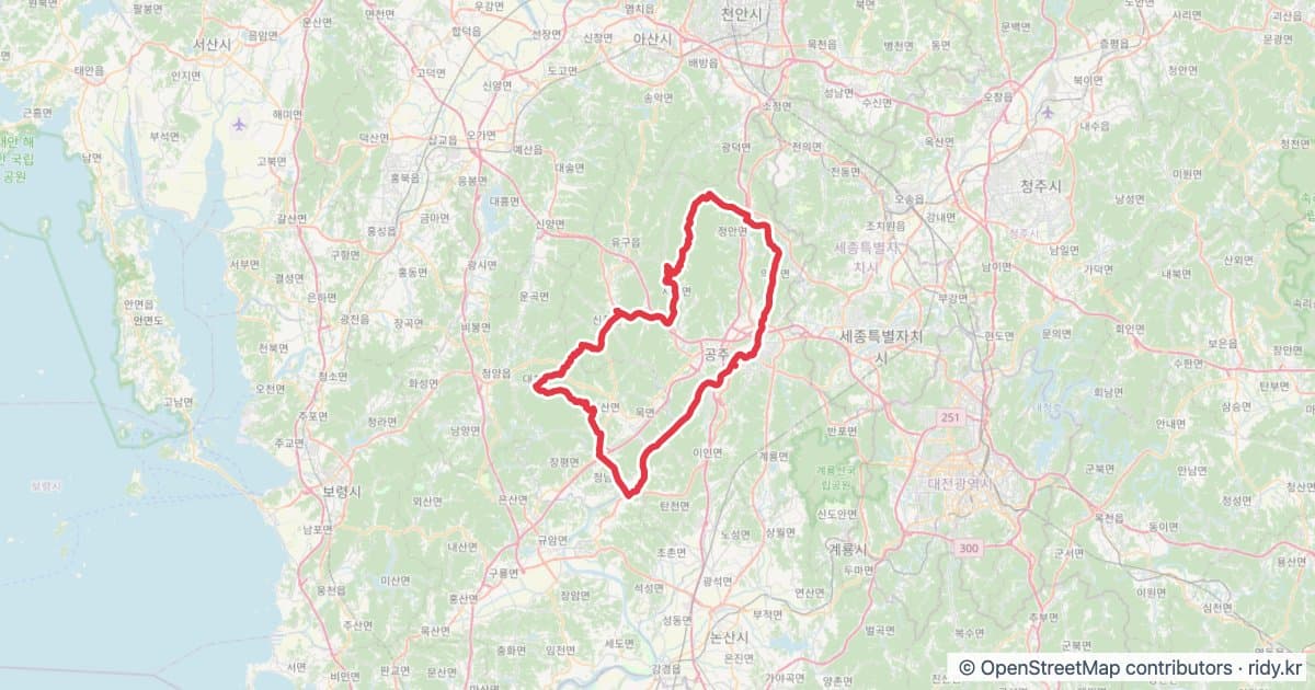 2026 빙그레그란폰도 챌린지A GF 자전거 코스 지도 미리보기 - 113.3km, 상승고도 1,318m