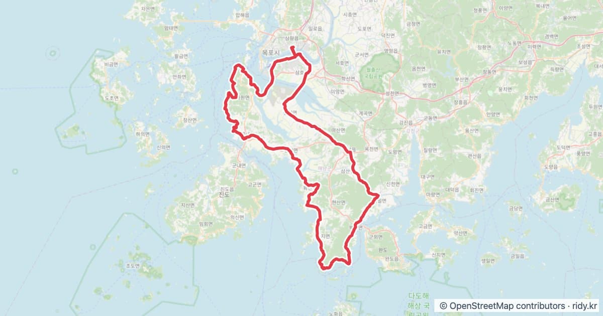 PT-166 솔라시도_251110 자전거 코스 지도 미리보기 - 202.7km, 상승고도 350m