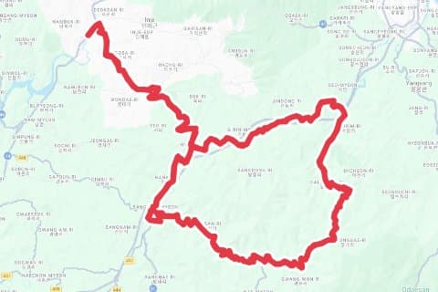 인제_설악 메디오_인제 자전거 코스 지도 미리보기 - 166.0km, 상승고도 1,469m