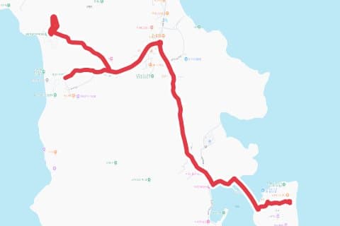 무의도-소무의도 왕복 자전거 코스 지도 미리보기 - 11.5km, 상승고도 211m