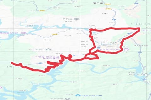양구투어 자전거 코스 지도 미리보기 - 90.6km, 상승고도 3,152m