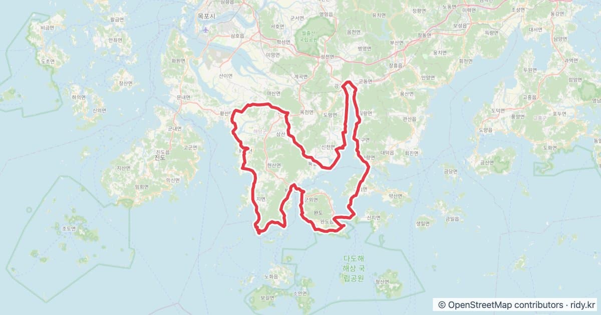 PT-165 잔나비 + 보급 자전거 코스 지도 미리보기 - 202.3km, 상승고도 1,136m