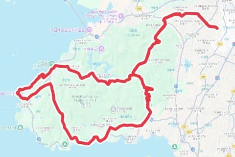 2026 부안 메디오폰도 자전거 코스 지도 미리보기 - 82.6km, 상승고도 391m