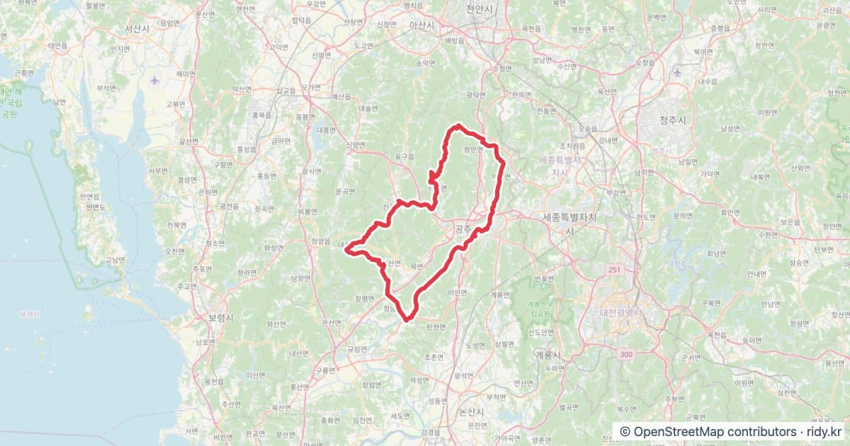 2026빙그레그란폰도-113.3km-ChallengeA 자전거 코스 지도 미리보기 - 113.3km, 상승고도 1,318m