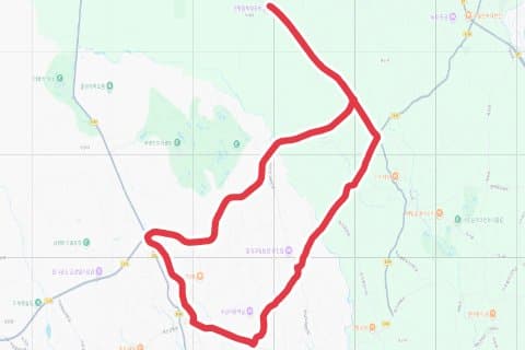 가시리 대회코스(2회전) 자전거 코스 지도 미리보기 - 39.4km, 상승고도 511m