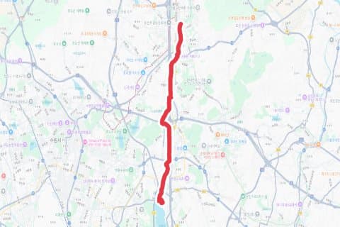 구미동-미개원 자전거 코스 지도 미리보기 - 12.1km, 상승고도 41m