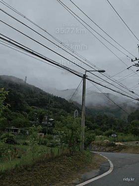 움직이는 루트 스타일로 실제 합성한 기록 영상 예제