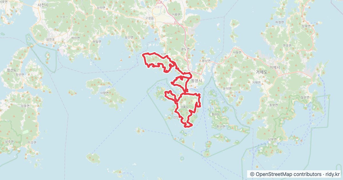 2026 통영 그란폰도 공식 코스 자전거 코스 지도