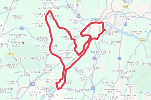2025 공주백제 메디오폰도 자전거 코스 지도