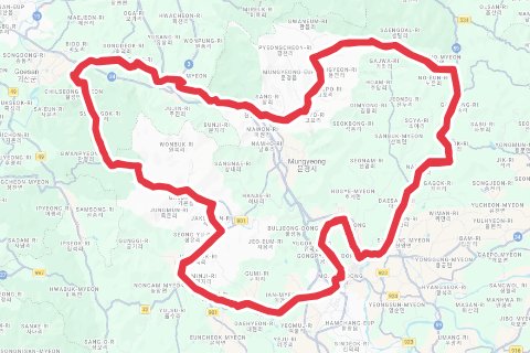 2026 문경새재 그란폰도 자전거 코스 지도