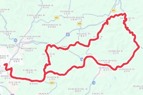 2026 홍천 클래식 그란폰도 자전거 코스 지도