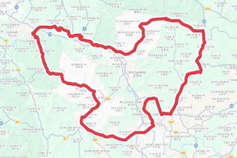2023 문경새재 그란폰도 자전거 코스 지도
