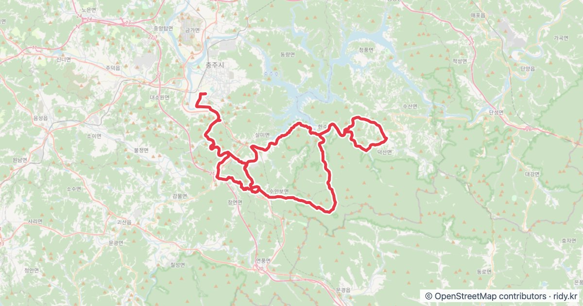 2026 산티니충주그란폰도 자전거 코스 지도