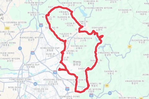 2023 완주 만경강 메디오폰도 자전거 코스 지도