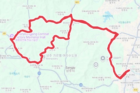 2025 상주 메디오폰도 자전거 코스 지도