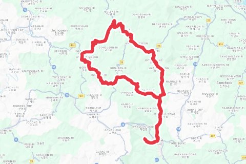 2025 어라운드 태백 그란폰도 자전거 코스 지도