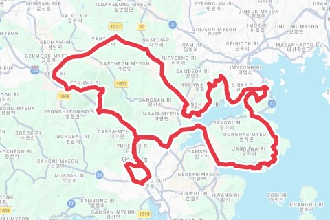2026 공룡나라 메디오폰도 자전거 코스 지도