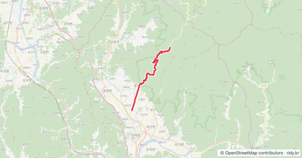 성삼재 PR 구간 지도