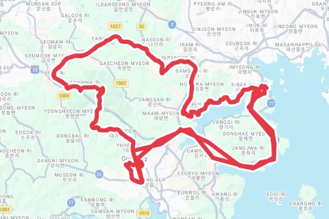 2023 공룡나라 그란폰도 자전거 코스 지도
