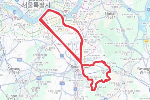 강남 300 자전거 코스 지도
