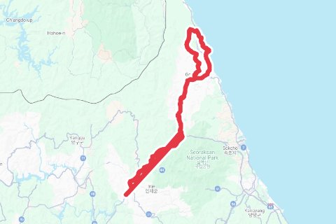 인제_고성(01) 자전거 코스 지도