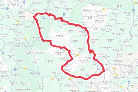 2023 문경새재 메디오폰도 자전거 코스 지도
