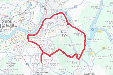 멧돼지-역방향-태음 자전거 코스 지도