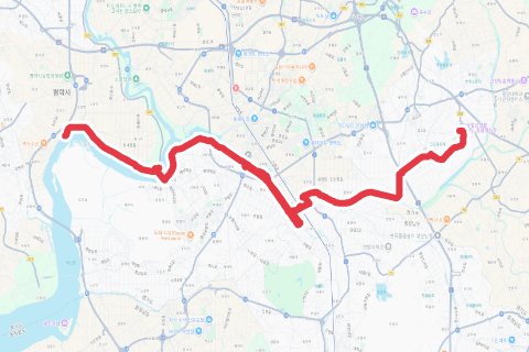 평택-안성팜랜드 자전거 코스 지도