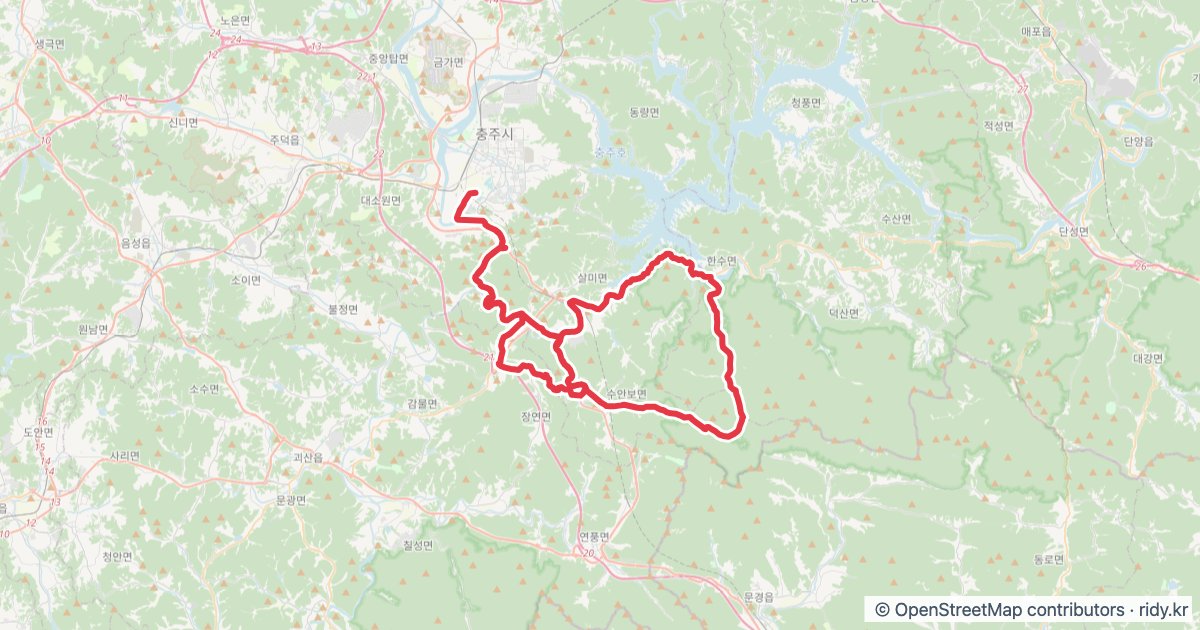 2026 산티니충주그란폰도 메디오폰도 자전거 코스 지도